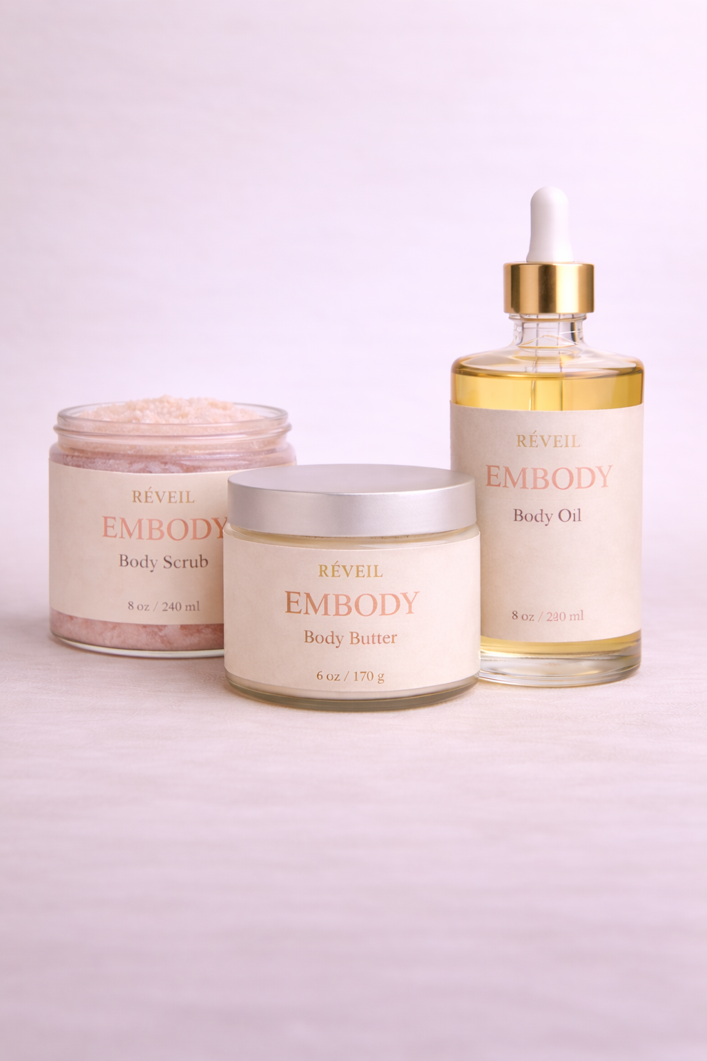 Réveil Embody Ritual Set (Scrub + Oil + Butter)
