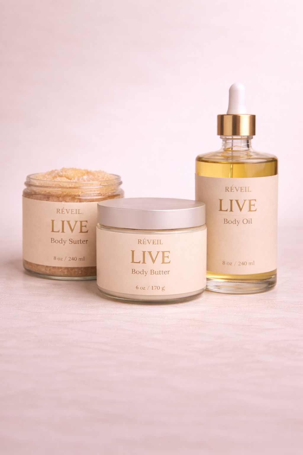 Réveil Live Ritual Set (Scrub + Oil + Butter)
